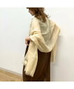 Rouge vif la cle 【The Bagmati/ザ バグマティ】リネンストール ルージュ・ヴィフ ラクレ ファッション雑貨 マフラー・ストール・ネックウォーマー ベージュ グレー【送料無料】