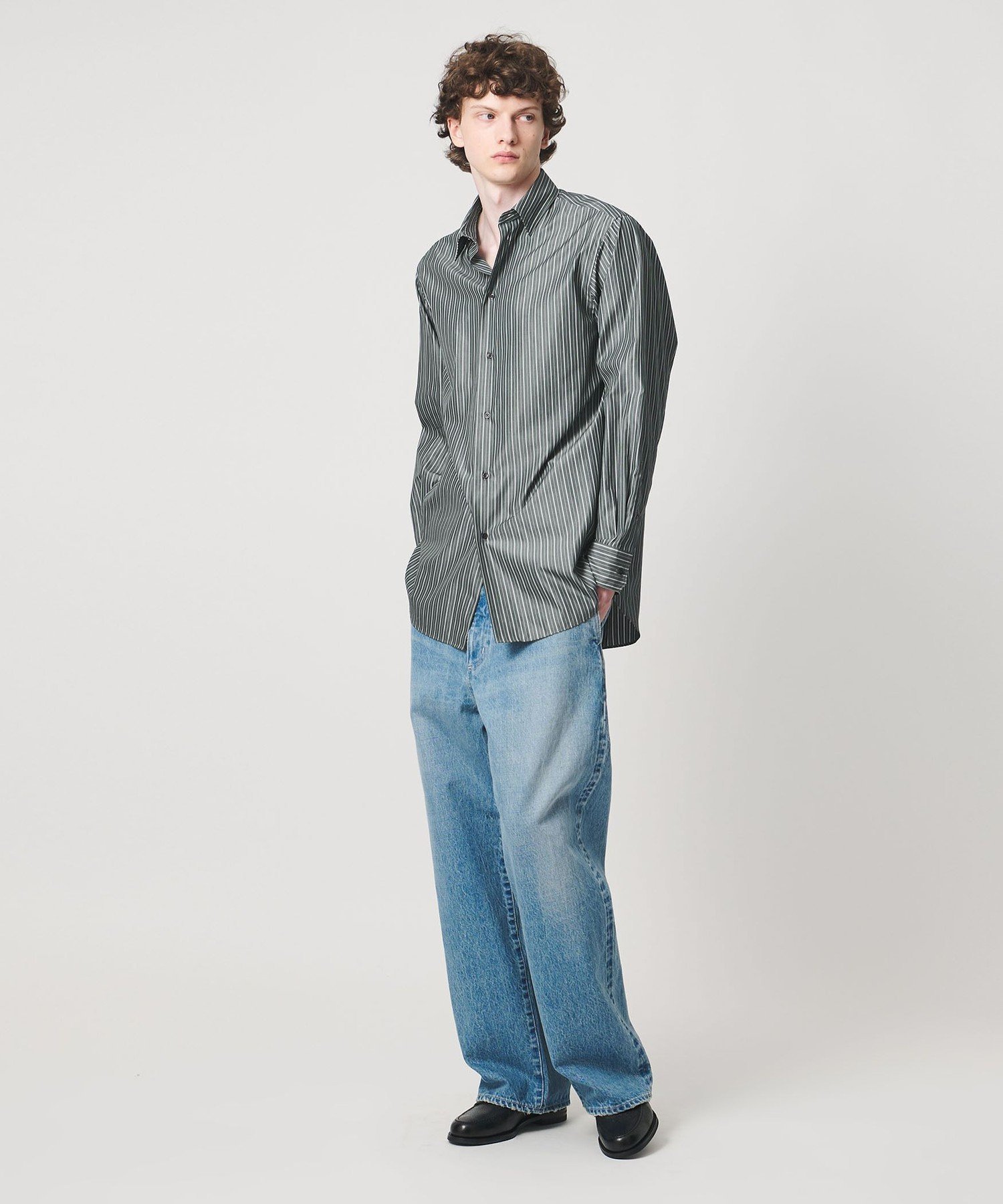 ＜LOEFF＞ストライプ レギュラーカラー シャツ MENS ユナイテッドアローズ トップス シャツ・ブラウス