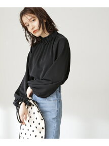 N. Natural Beauty Basic ペーパーバックパフブラウス エヌ ナチュラルビューティーベーシック* トップス シャツ・ブラウス ブラック ホワイト ブルー グリーン【送料無料】