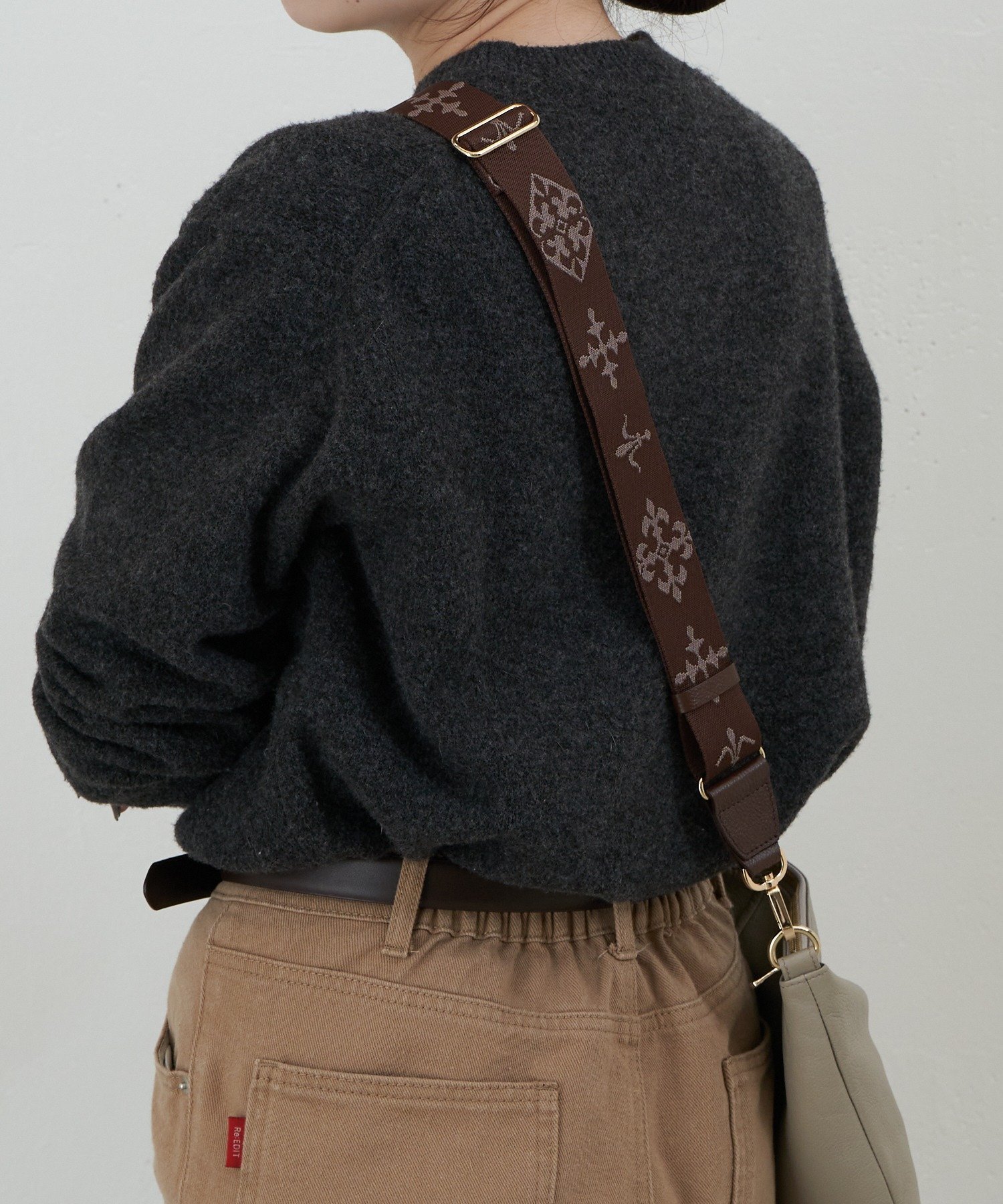 russet アレンジショルダーベルト[Monogram] ラシット ファッション雑貨 その他のファッション雑貨 グレー ブラック ベージュ ブラウン【送料無料】