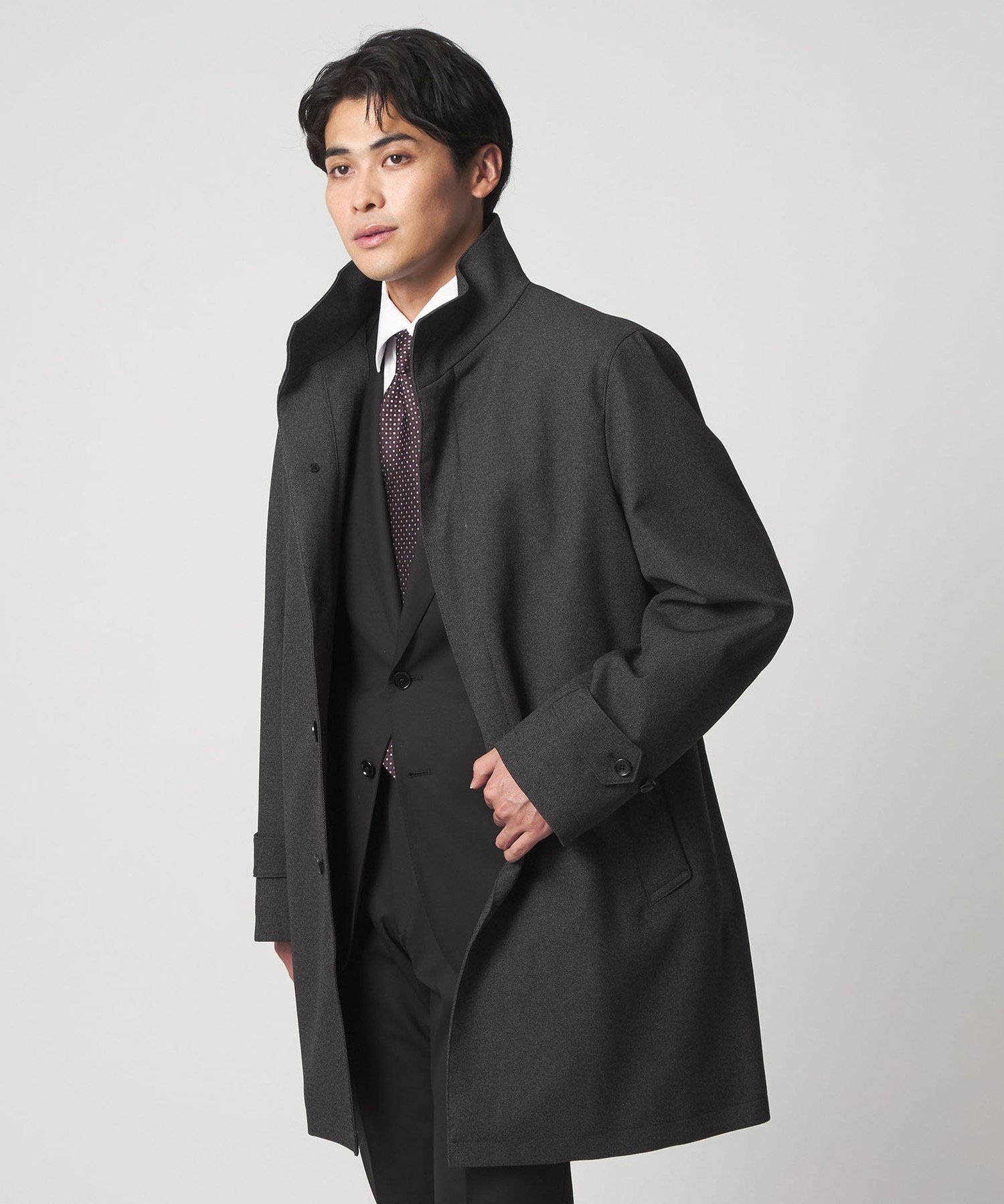 a day in the life ウールライク 3WAY スタンドカラーコート-撥水-＜A DAY IN THE LIFE＞ ユナイテッドアローズ アウトレット ジャケット・アウター その他のジャケット・アウター ネイビー ブラック グレー【送料無料】