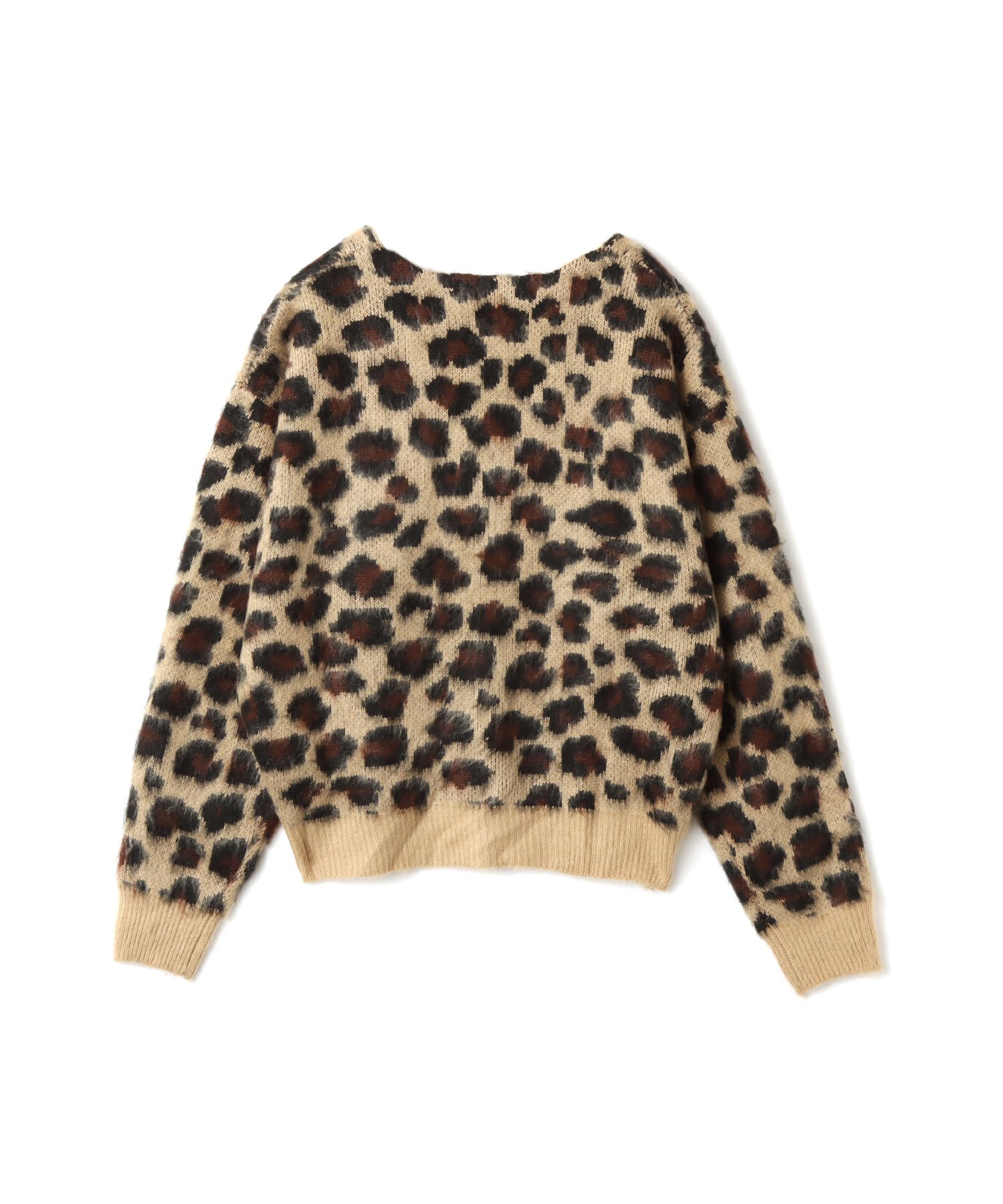 atmos pink atmos pink Leopard Knit Cardigan BEIGE アトモス トップス ニット ベージュ