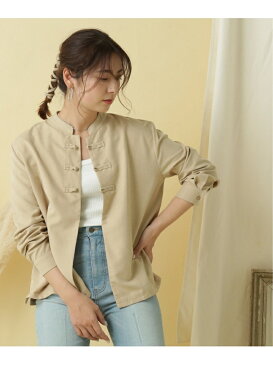 【SALE/40%OFF】frames RAY CASSIN 【WEB限定】ピーチチャイナブラウス レイカズン シャツ/ブラウス 長袖シャツ ブラウン ベージュ