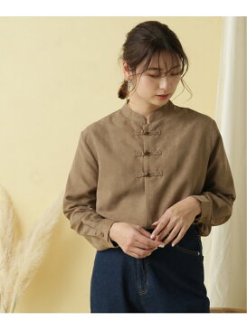 【SALE/40%OFF】frames RAY CASSIN 【WEB限定】ピーチチャイナブラウス レイカズン シャツ/ブラウス 長袖シャツ ブラウン ベージュ
