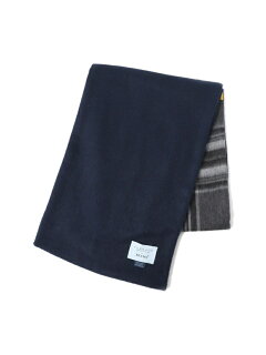 Beams Plus Wool Angora Patchwork Scarf 11-45-0759-145: Stuart Charcoal Beams Plus Wool Angora Patchwork Scarf 11-45-0759-145: Stuart Charcoal