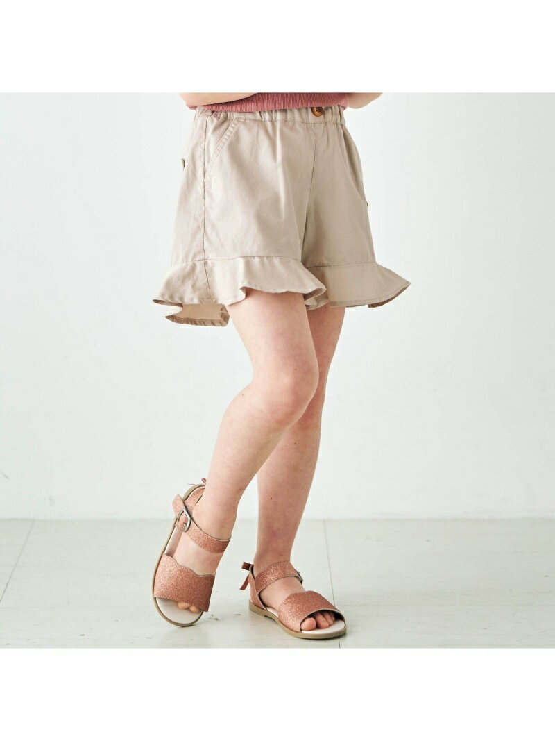 【SALE／47%OFF】apres les cours NET別注 裾フレアショートパンツ ショート丈 エフオーオンラインストア パンツ その他のパンツ ベージュ ブルー グリーン ピンクのサムネイル