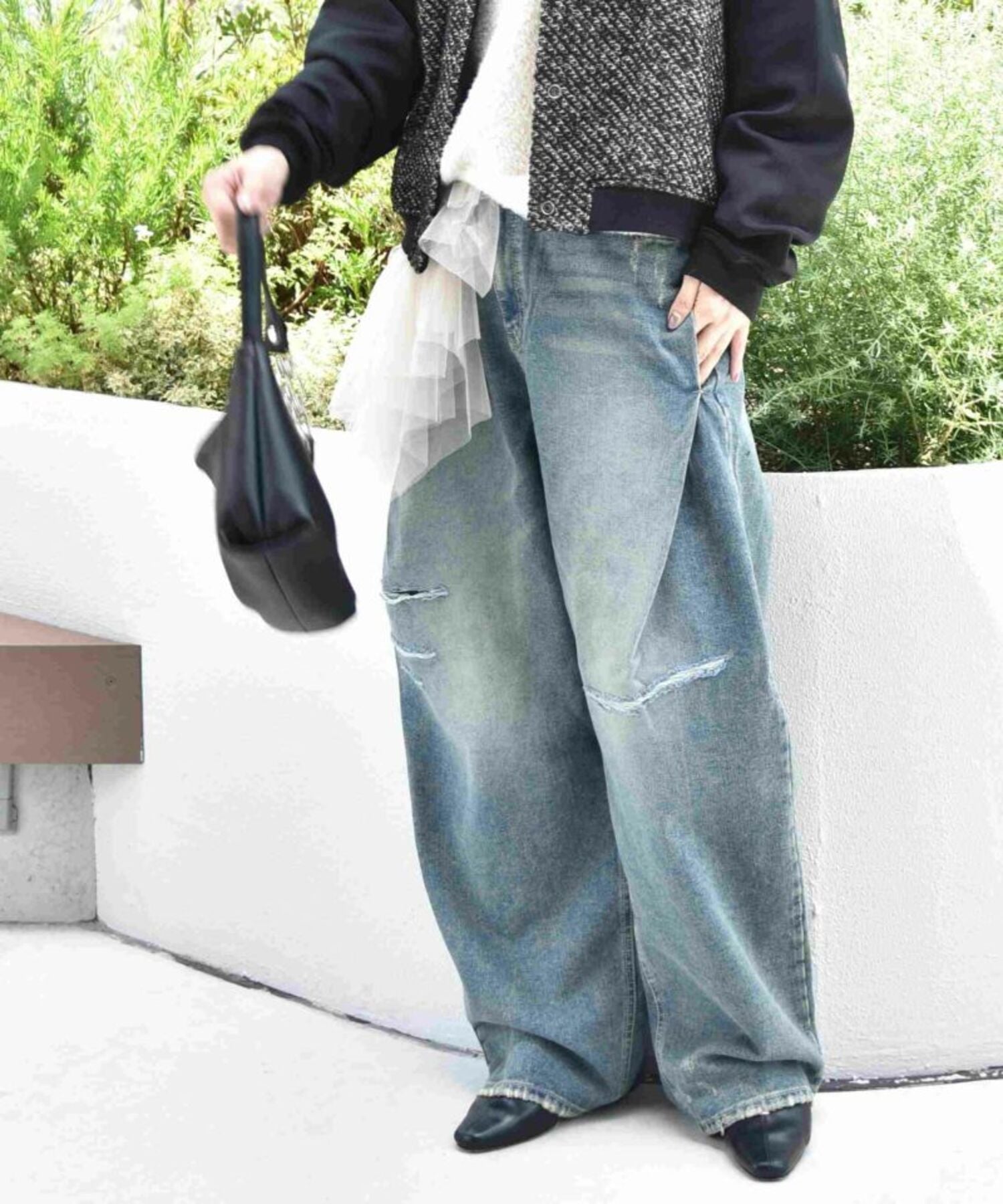 HUMS HUMS｜ダメージデニムパンツ [[C-5072]][C] ハグハグ パンツ ジーンズ・デニムパンツ【送料無料】