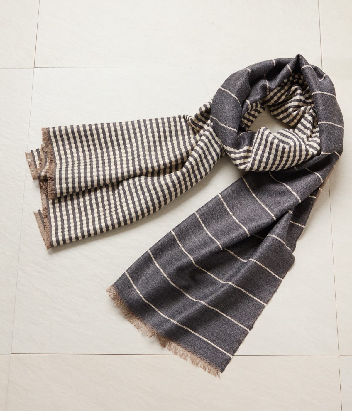 NEWYORKER WOMEN チェックボーダーストール ニューヨーカー ファッション雑貨 マフラー・ストール・ネックウォーマー ワインレッド【送料無料】