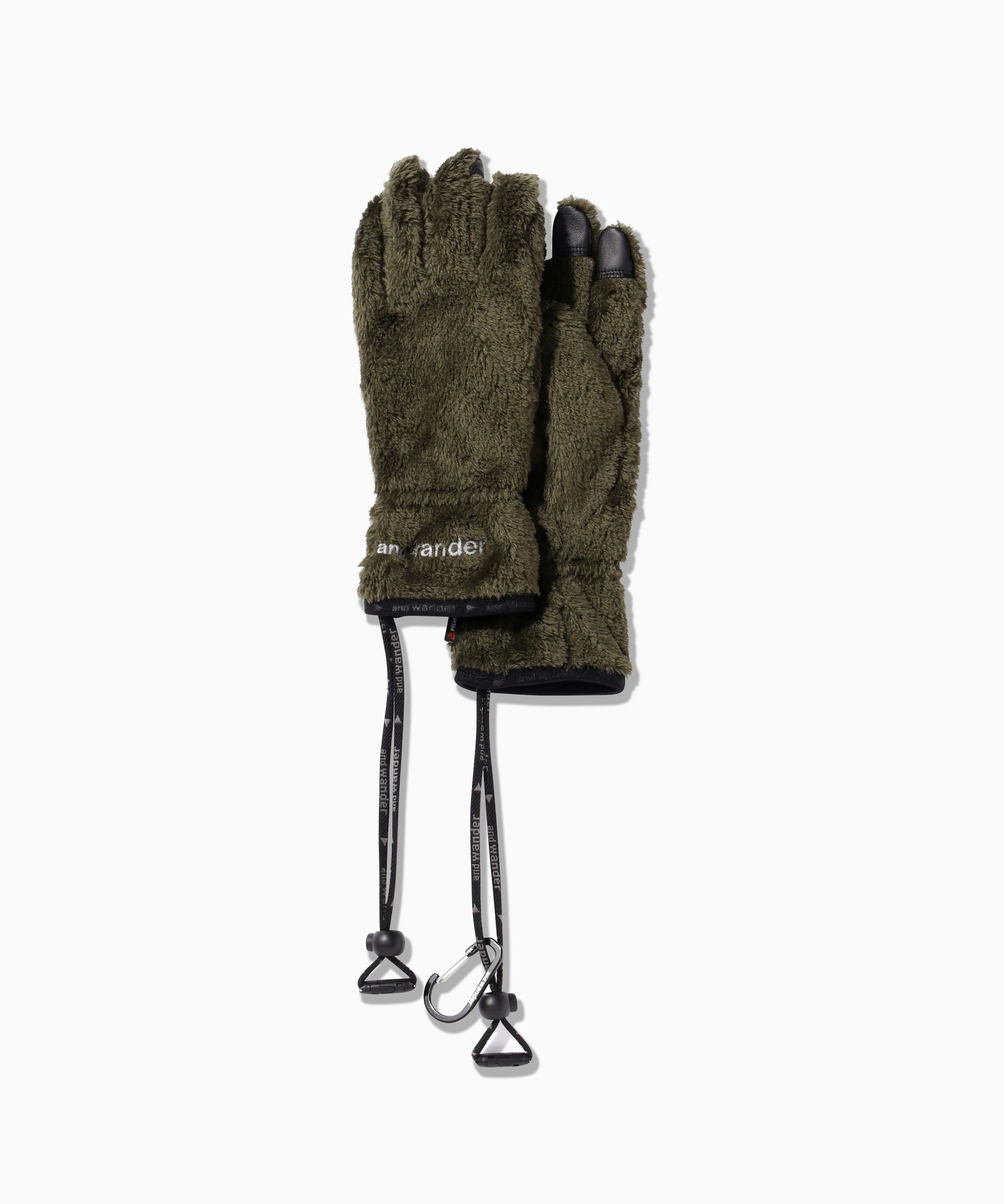 and wander high loft fleece glove アンドワンダー スポーツ・アウトドア用品 アウトドア・レジャー・..