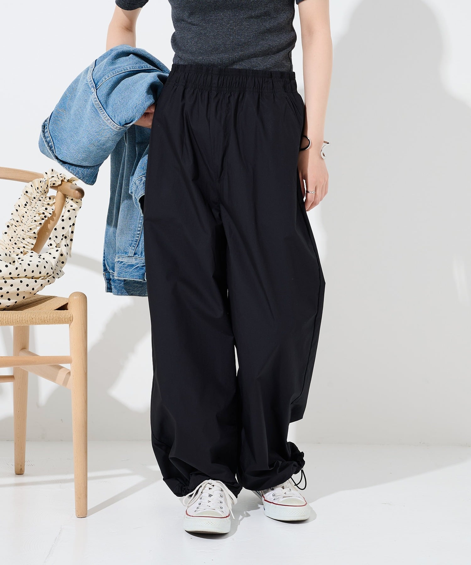 Dickies/ディッキーズ コットンダンプリラックスワイドパンツ セットアップセブン パンツ その他のパンツ ブラック ホワイト