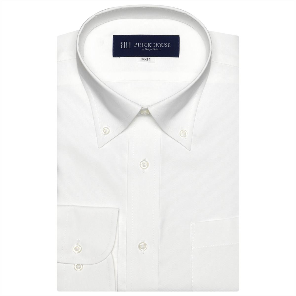 【SALE／36%OFF】TOKYO SHIRTS (M)【機能性 透け防止】 ボタンダウンカラー 長袖 形態安定 ワイシャツ トーキョーシャツ スーツ・フォーマル Yシャツ・カッターシャツ ホワイト