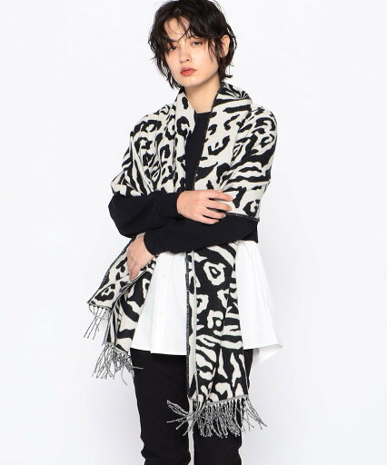 【SALE/46%OFF】COMME CA ISM アニマル柄 ストール コムサイズム ファッション雑貨 マフラー・ストール・ネックウォーマー ブラック 【SALE/46%OFF】COMME CA ISM アニマル柄 ストール コムサイズム ファッション雑貨 マフラー・ストール・ネックウォーマー ブラック