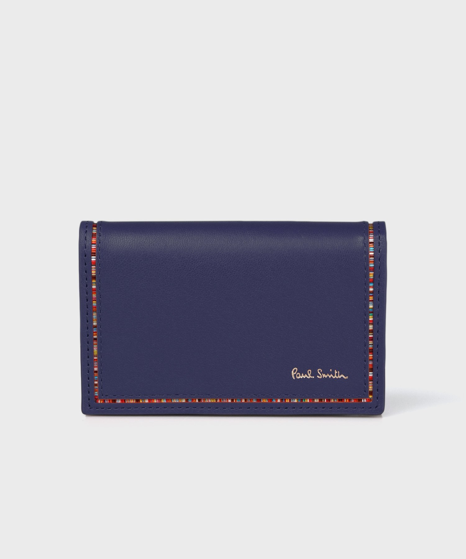 ポール・スミス プレゼント メンズ 【SALE／30%OFF】Paul Smith 【公式】ストライプインセット 名刺入れ ポール・スミス　アウトレット 財布・ポーチ・ケース 名刺入れ・カードケース ブルー グレー レッド ブラック【送料無料】