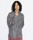 ハレ 洋服 メンズ 【SALE／50%OFF】HARE リベットフリンジシャツ ハレ トップス シャツ・ブラウス グレー ブラック【送料無料】