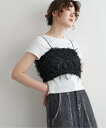 【SALE/20%OFF】notch. チュールシャーリングビスチェ ノッチ トップス その他のトップス ホワイト ブラック