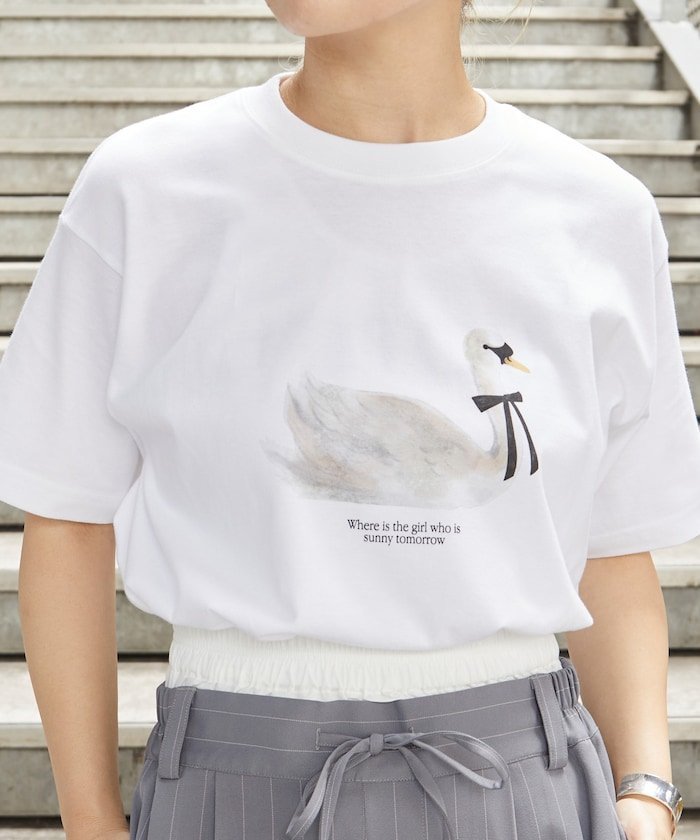 【SALE／30%OFF】Firsthand オーガニックコットンアニマルプリントTシャツ2 / フロントデザインTシャツ / 半袖TEE 24SS フリークスストア トップス カットソー・Tシャツのサムネイル