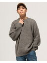 【SALE／50%OFF】BEAMS MEN BEAMS / 畦編み クルーネック ニット ビームス メン ニット 長袖ニット グレー ベージュ ブラック【送料無料】