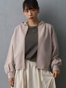 NICOLE white 異素材使い配色ZIPパーカー ニコル クラブ トップス パーカー・フーディー ブラック グレー【送料無料】