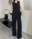 【SALE/12%OFF】Flolia ジレ ワイドパンツ セットアップ スーツ セレモニー ビジネス オケージョン ガール スーツ・フォーマル セットアップス...
