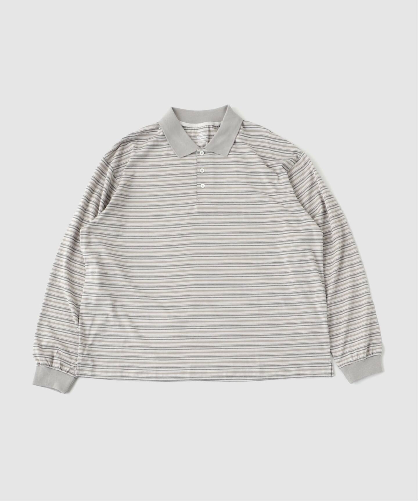 417 EDIFICE 【ANOTHER OFFICE/アナザーオフィス】Brief Stripe Rugby TEE フォーワンセブン エディフィス トップス カットソー・Tシャツ ベージュ ネイビー