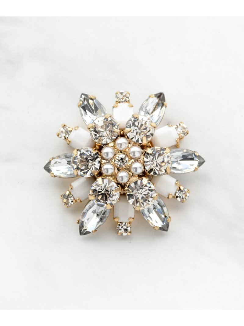 TOCCA NOBLE FLOWER BROOCH ブローチ トッカ アクセサリー・腕時計 ブローチ・コサージュ・バッジ ホワイト【送料無料】