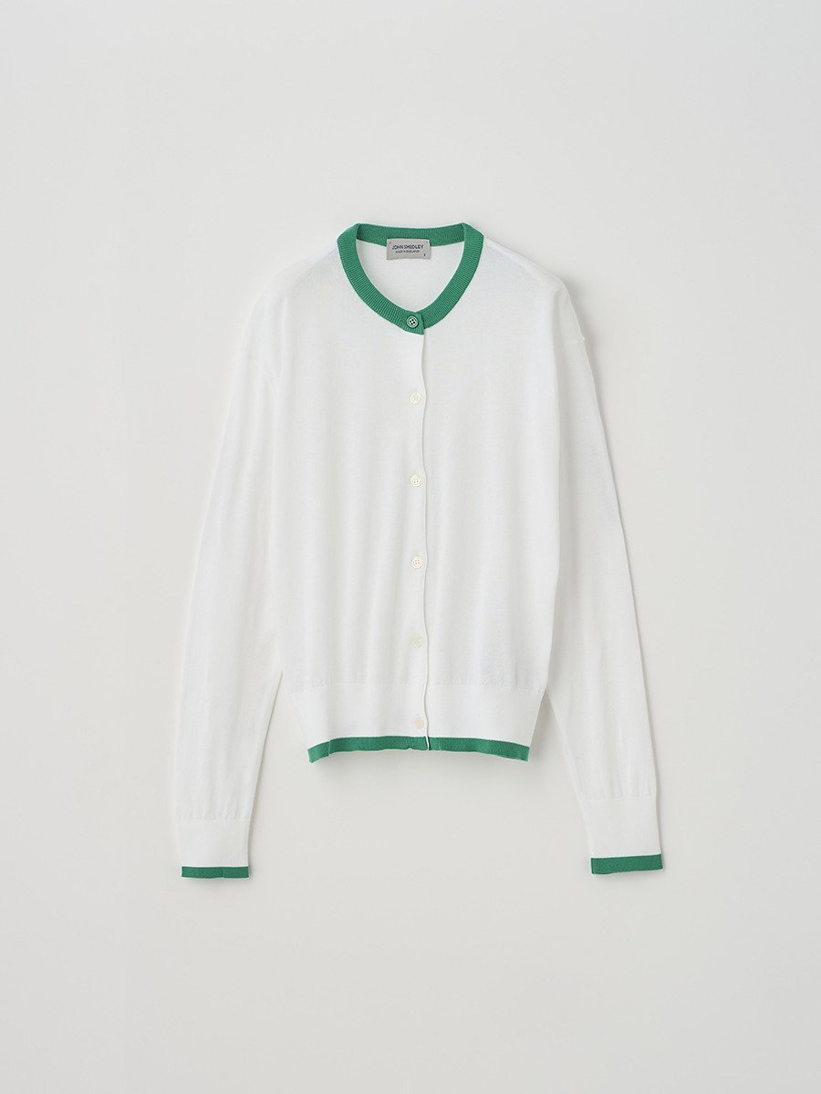 ジョンスメドレー トップス レディース JOHN SMEDLEY Crew neck Bicolour Long sleeved Cardigan ｜ S4683 ｜ 30G ジョンスメドレー トップス ニット【送料無料】