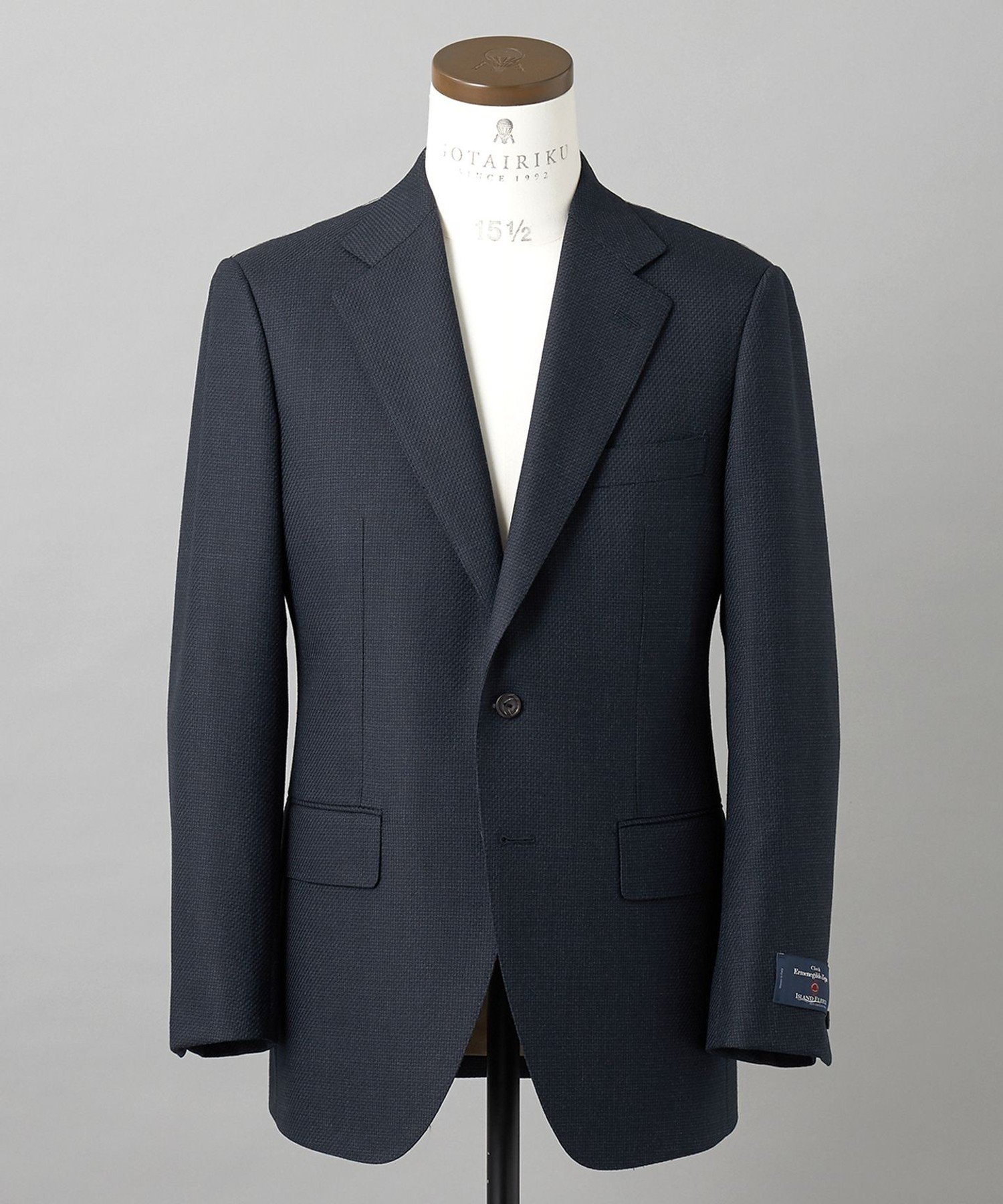 GOTAIRIKU 【ZEGNA/ゼニア】ISLANDFLEECE/アイランドフリース 3ピーススーツ(ネイビー) ゴタイリク スーツ・フォーマル セットアップスーツ ネイビー【送料無料】