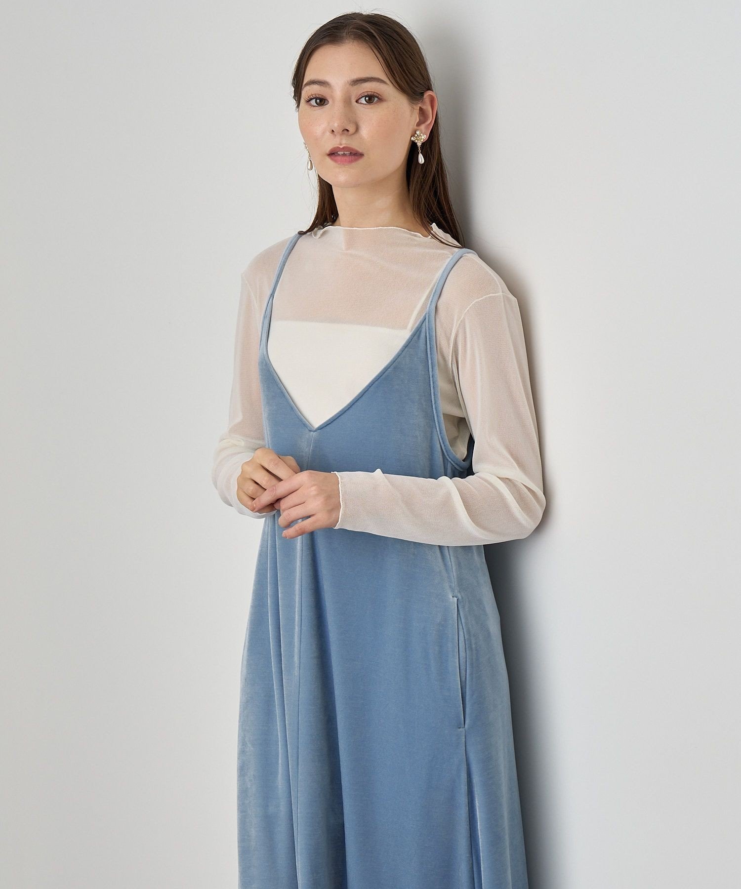 【SALE／50%OFF】ANAYI トリアセベロアキャミソール ワンピース アナイ ワンピース・ドレス ワンピース..