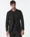 EPOCA UOMO 【セットアップ対応】千鳥ジャカードJK エポカ ジャケット・アウター テーラードジャケット・ブレザー ブラック【送料無料】