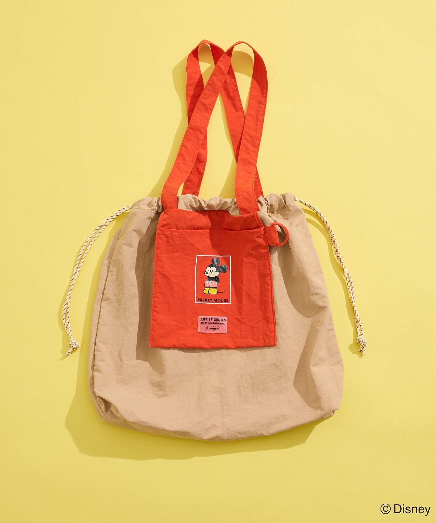 Green Parks Mickey friend / ポケッタブルトート グリーンパークス バッグ トートバッグ ベージュ【送料無料】のサムネイル