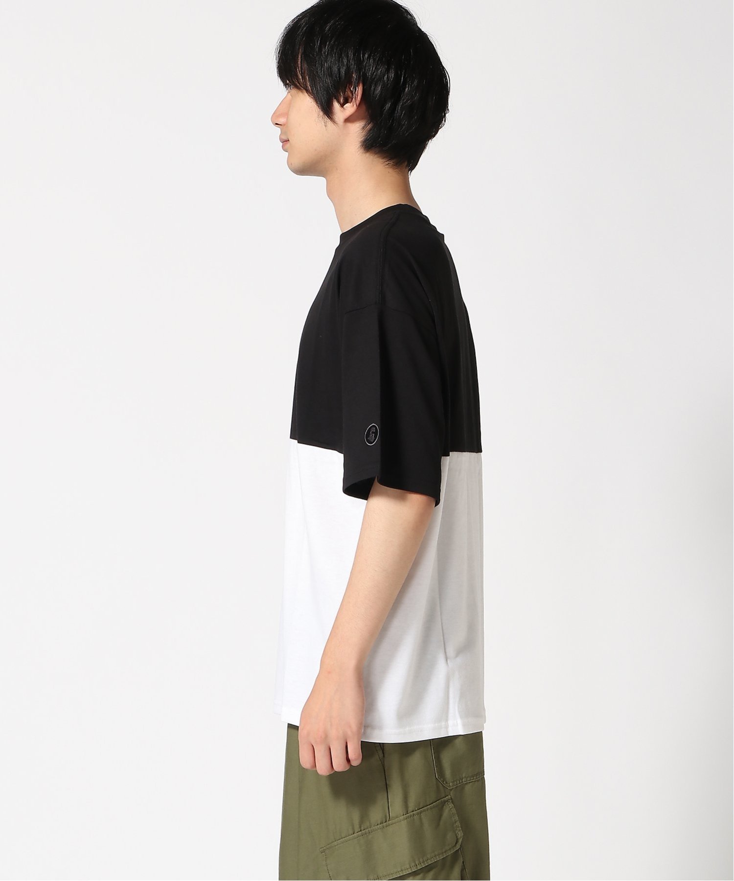 【SALE／20%OFF】UNIIT UNIIT/(M)BRKNHOME ZSコラボ 前後切替T ジーンズメイト トップス カットソー・Tシャツ ホワイト ブラック【送料無料】