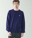 Bshop DANTON | ラムウール クルーネックニットプルオーバー MEN ビショップ トップス ニット パープル ブラック レッド【送料無料】