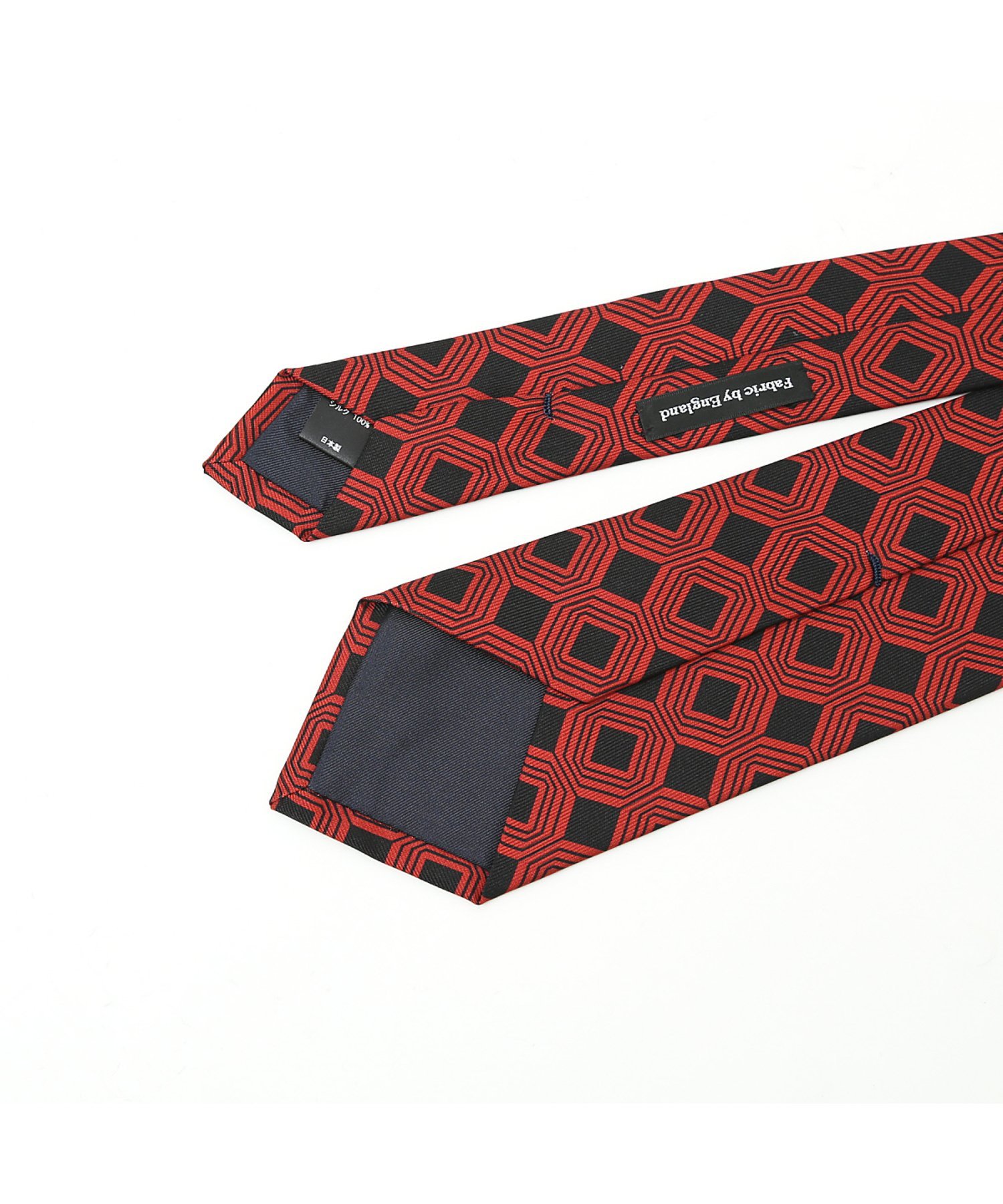 DESIGNWORKS 【MADE IN JAPAN】幾何学柄ネクタイ デザインワークス スーツ・フォーマル ネクタイ・蝶ネクタイ ブラック【送料無料】