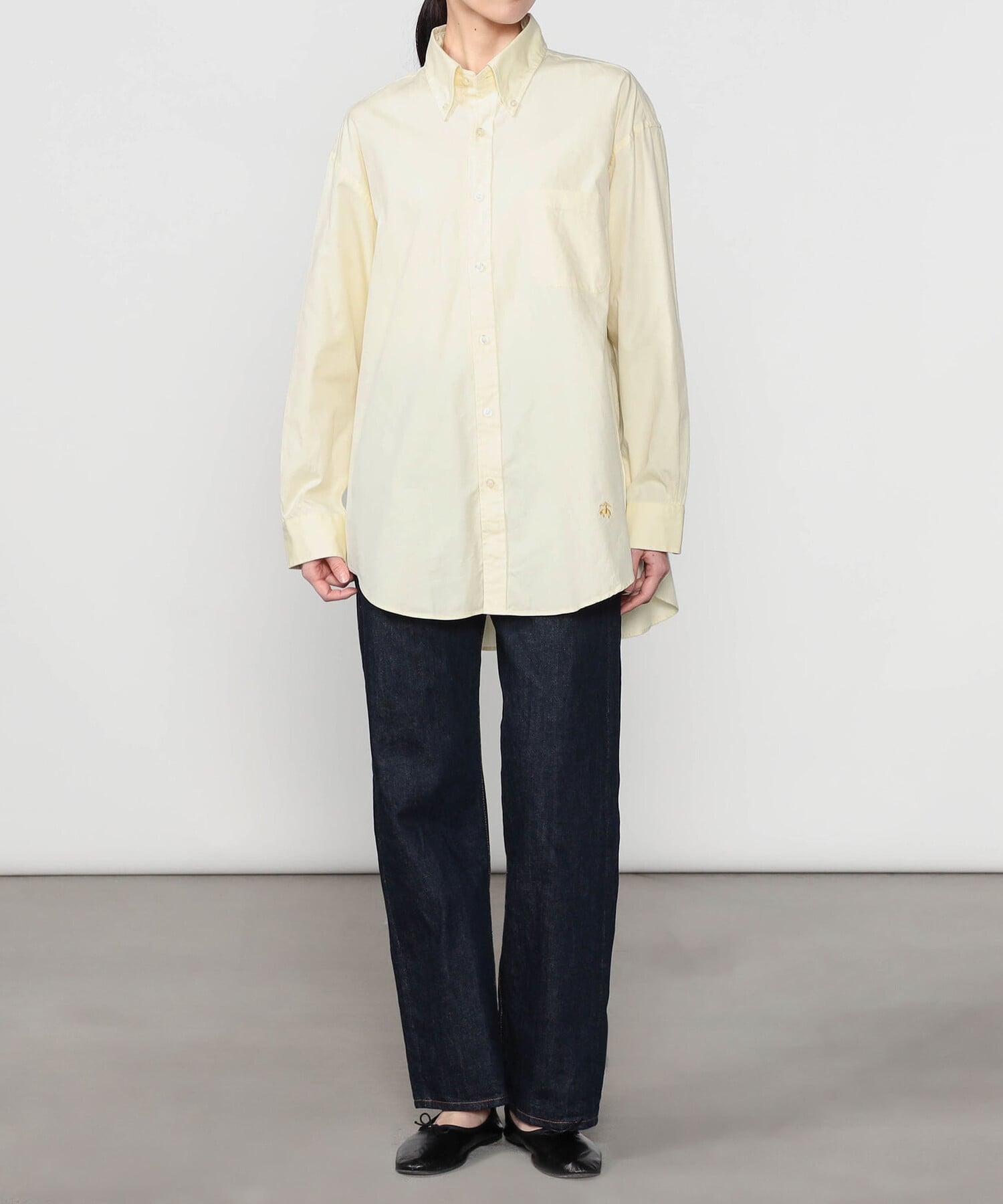 Bshop Brooks Brothers ｜＜別注＞ピンポイントオックスフォード ポロカラーボタンダウンシャツ WOMEN ビショップ トップス シャツ・ブラウス イエロー
