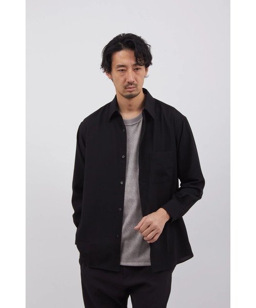 HIGH STREET HIGH STREET∴ドレープモーションオーバーシャツ トルネードマート トップス シャツ・ブラウス ブラック