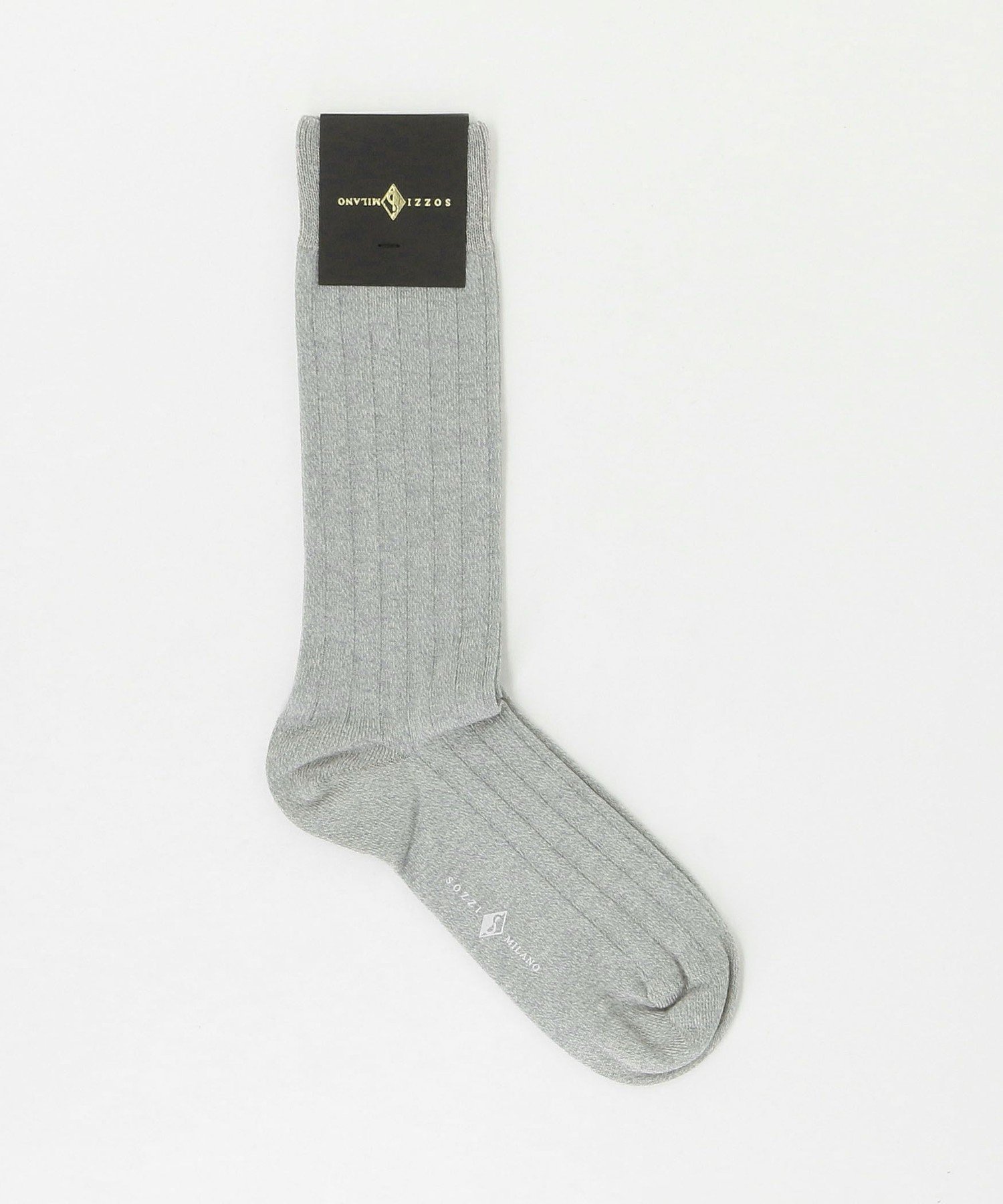 UNITED ARROWS ＜SOZZI＞メランジ リブソックス ユナイテッドアローズ 靴下・レッグウェア 靴下 ネイビー グレー イエロー