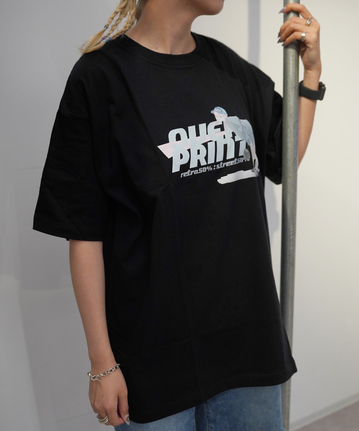 LHP overprint/オーバープリント/GALLERY TEE 8 エルエイチピー トップス カットソー・Tシャツ ブラック