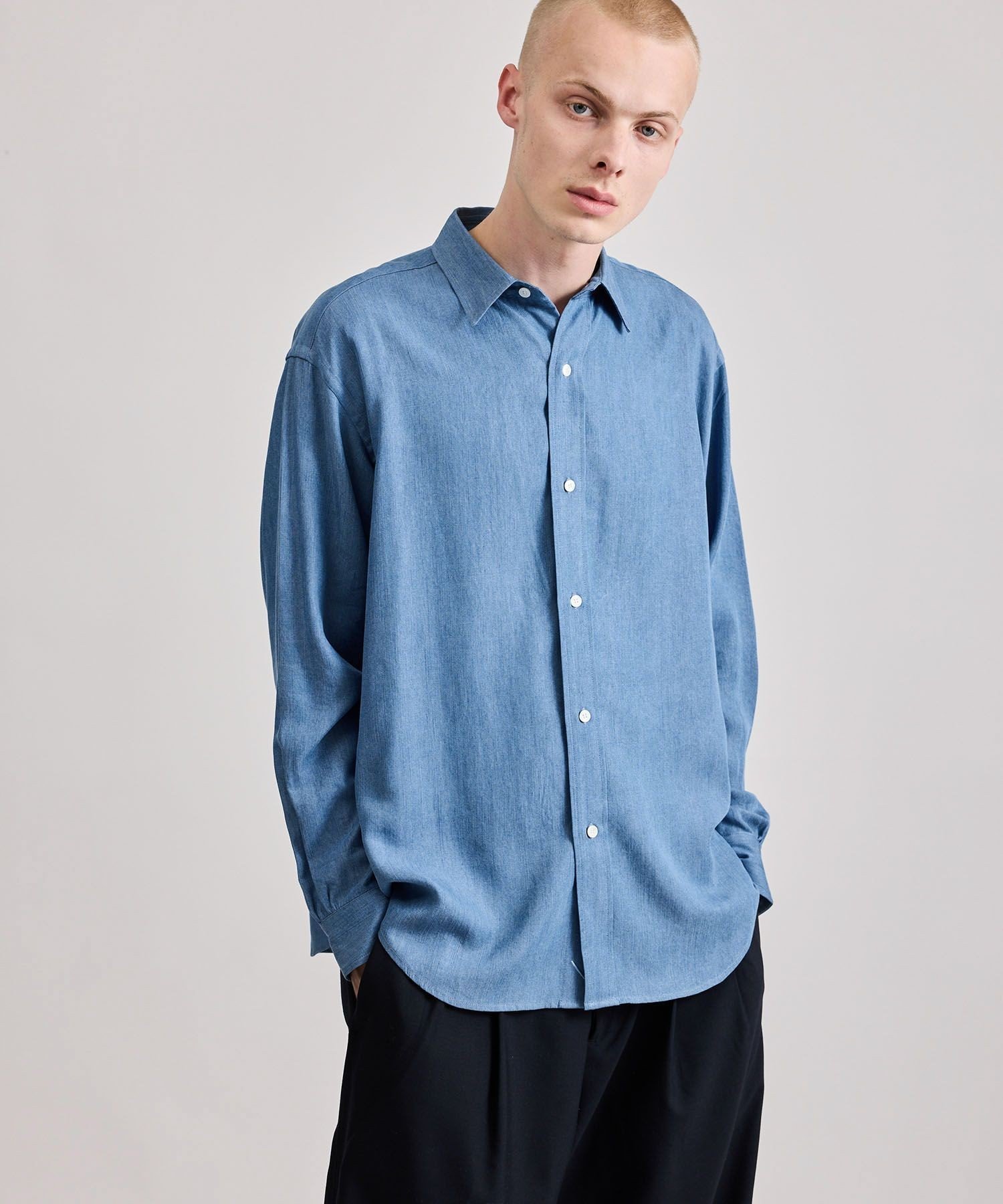【SALE／20%OFF】Saturdays NYC Luis Chambray LS Shirt サタデーズ　ニューヨークシティ トップス シャツ・ブラウス ブルー【送料無料】