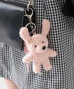 earth music&ecology Fluffy Rabbit チャーム アースミュージック&エコロジー アクセサリー・腕時計 その他のアクセサリー・腕時計 ブラウン ピンク