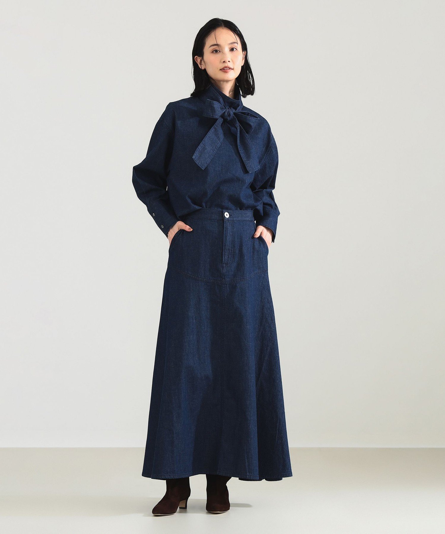 【SALE／40%OFF】Demi-Luxe BEAMS 【別注】upper hights / THE FREYA スカート デミルクス ビームス スカート その他のスカート ブルー【送料無料】