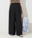 【SALE/30%OFF】SLOBE IENA リネン混タックフレアパンツ スローブ イエナ パンツ その他のパンツ ブラック ブラウン【送料無料】