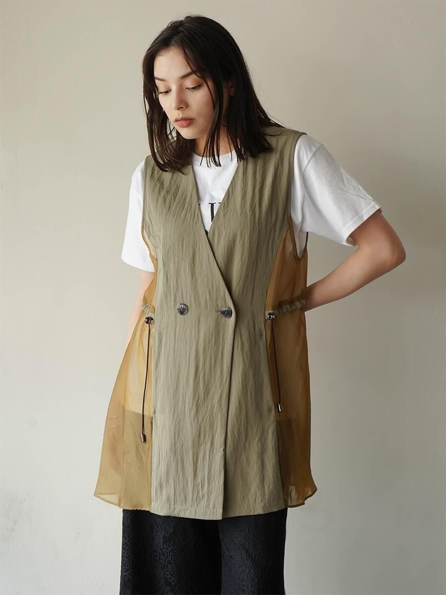 【SALE/19%OFF】RADIATE サイドドロストシアージレ ラシュッド トップス ベスト・ジレ カーキグリーン ブラック【送料無料】