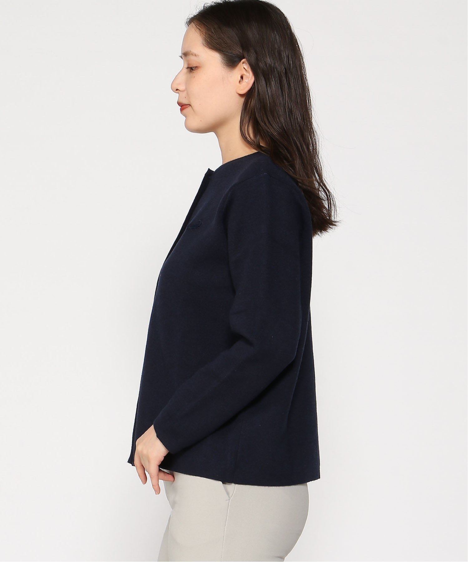 SWITCH MOTION CROCODILE (W)クルーネック ニット カーディガン クロコダイル トップス カーディガン ..