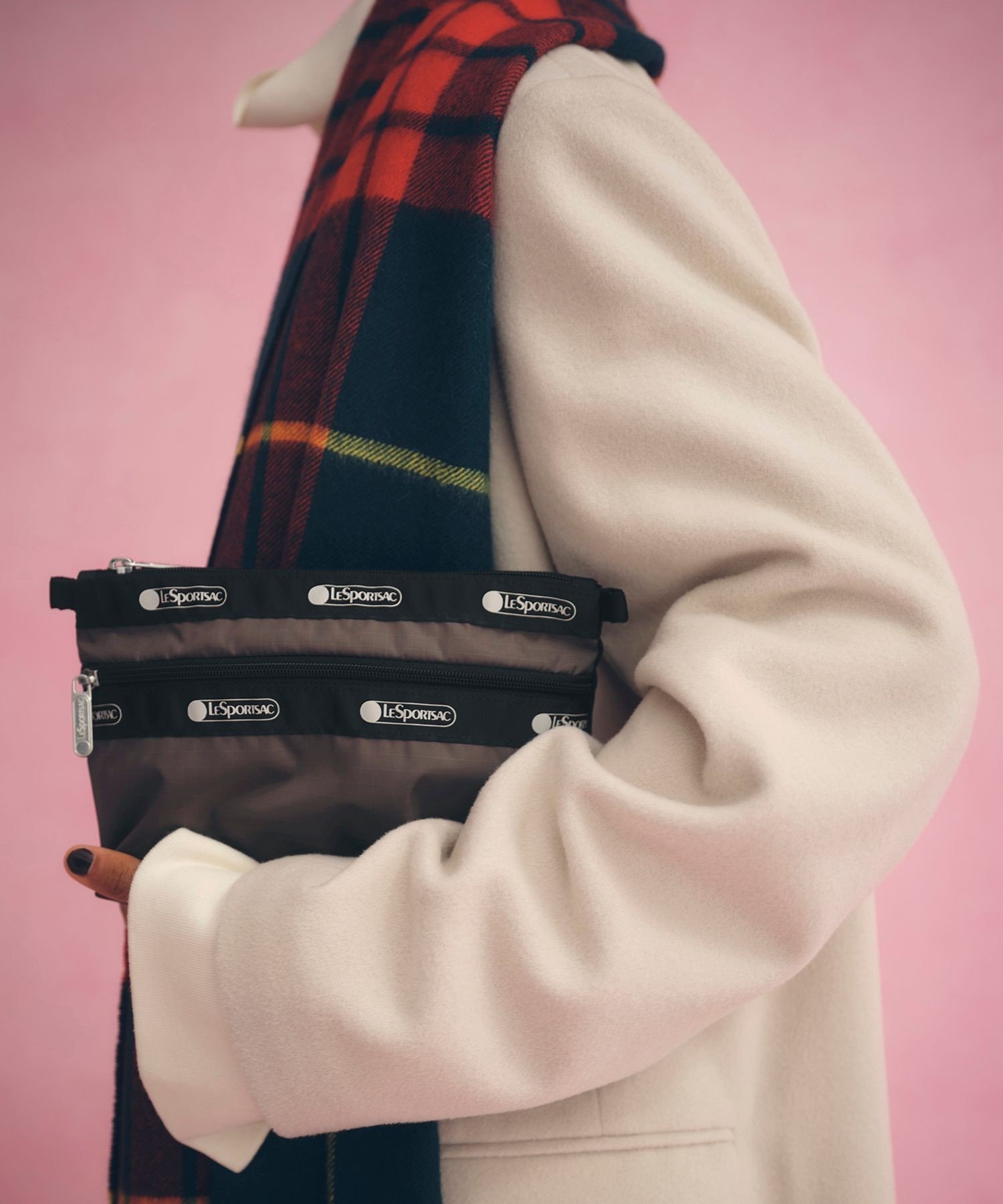 ADAM ET ROPE' FEMME 【LeSportsac for ADAM ET ROPE'】COSMETIC CLUTCH (SOLID/SOLID) アダムエロペ 財布・ポーチ・ケース ポーチ ブラウン【送料無料】