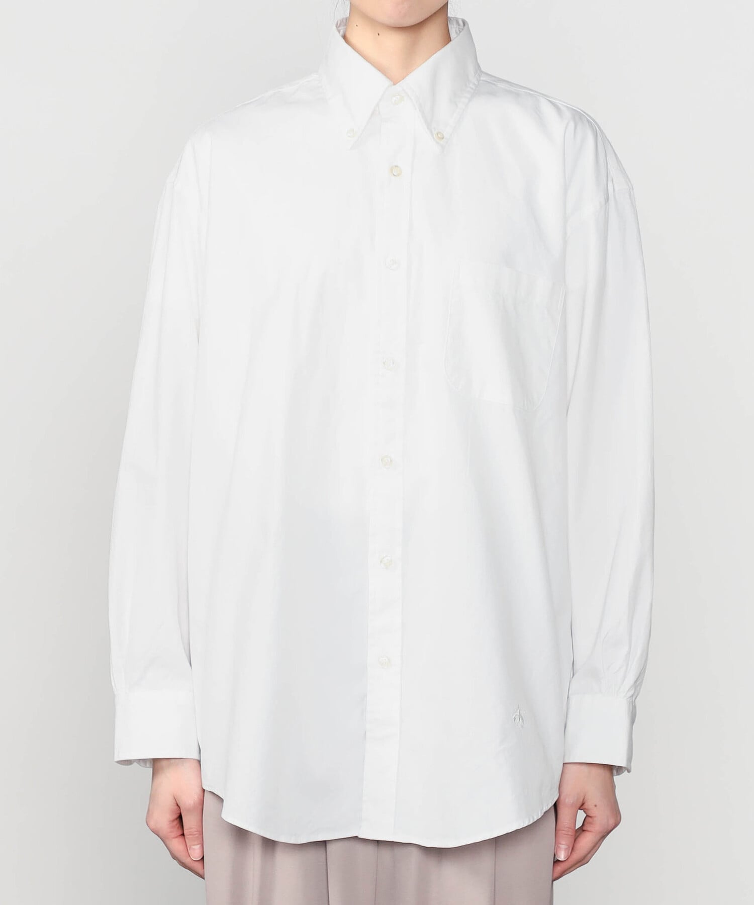 Bshop Brooks Brothers ｜＜別注＞ピンポイントオックスフォード ポロカラーボタンダウンシャツ WOMEN ビショップ トップス シャツ・ブラウス ホワイト