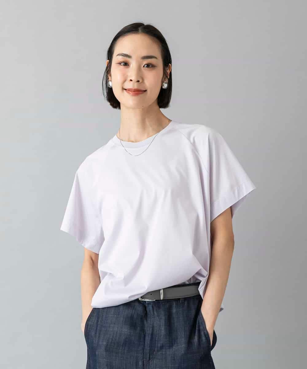 MICHEL KLEIN（小さいサイズ） [小さいサイズ]裾ドロストバルーンカットソー メゾンドゥサンク トップス カットソー・Tシャツ ベージュ パープル ネイビー