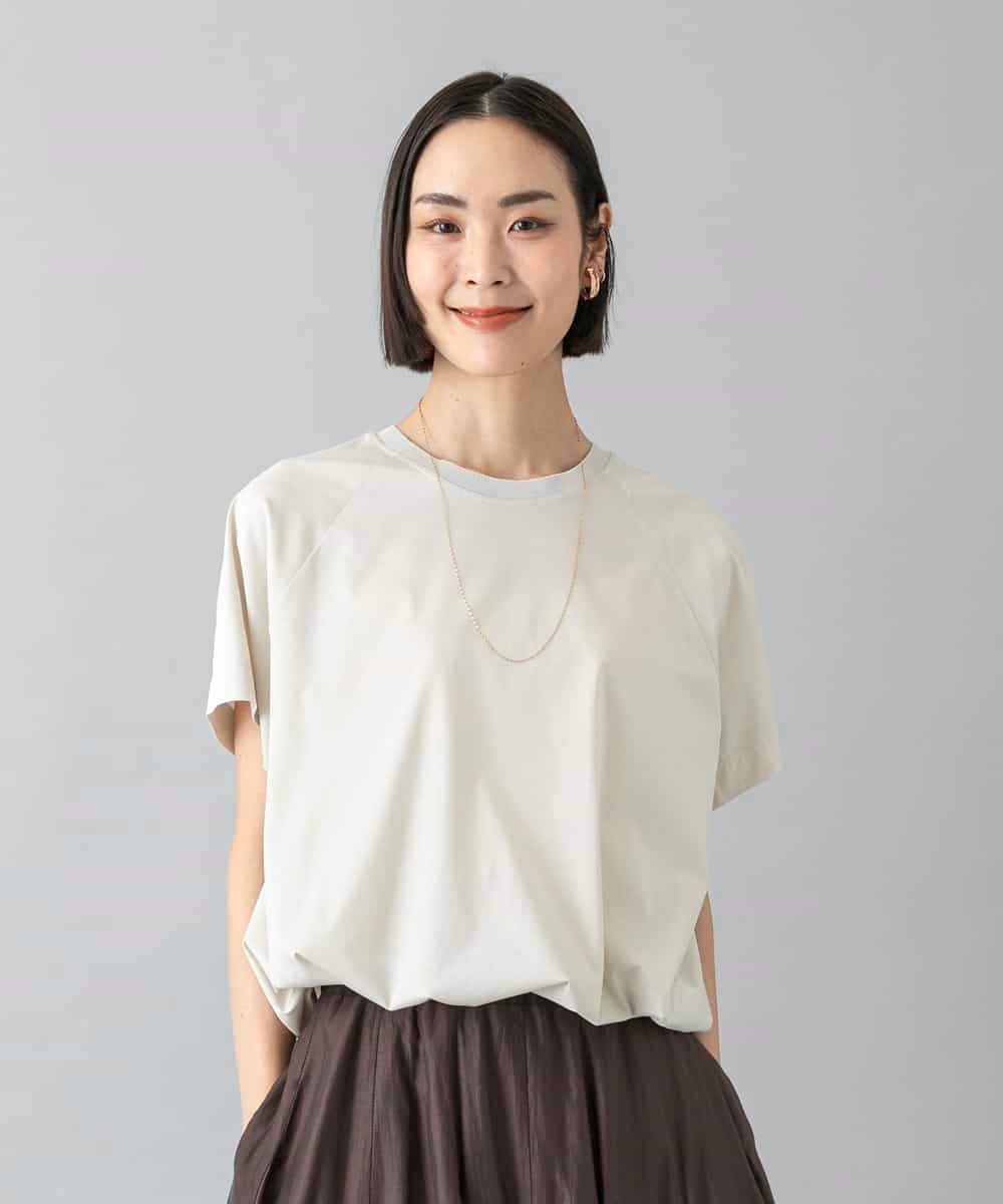 MICHEL KLEIN（小さいサイズ） [小さいサイズ]裾ドロストバルーンカットソー メゾンドゥサンク トップス カットソー・Tシャツ ベージュ パープル ネイビー