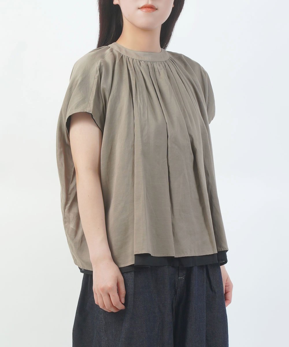 Utilite ユティリテ スシボイル 4WAYシャツ ブルーコムブルー トップス シャツ・ブラウス