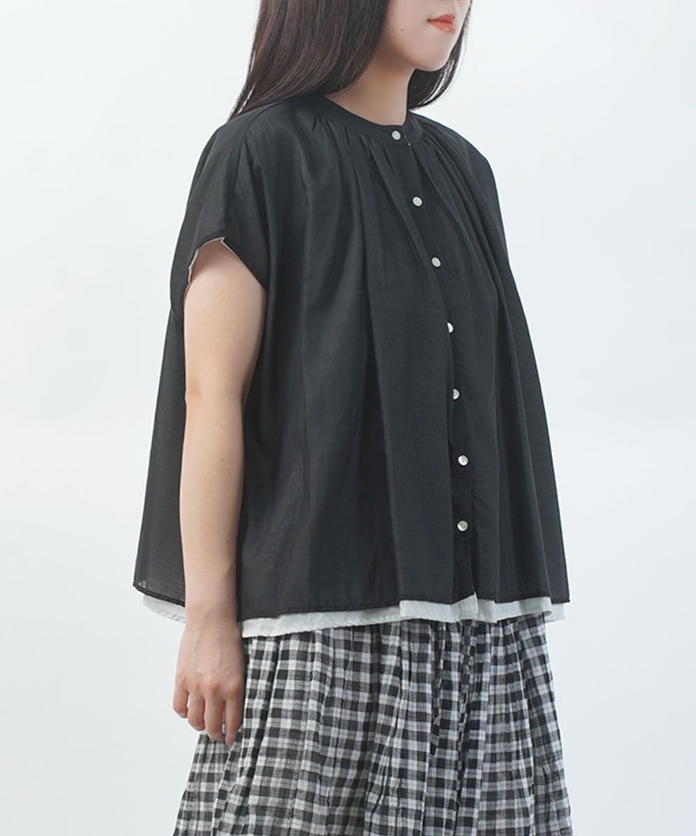 Utilite ユティリテ スシボイル 4WAYシャツ ブルーコムブルー トップス シャツ・ブラウス