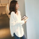 【SALE/40%OFF】miniministore ラウンドスリットニット Vネック ミニミニストア トップス ニット ピンク ホワイト ベージュ ブラック